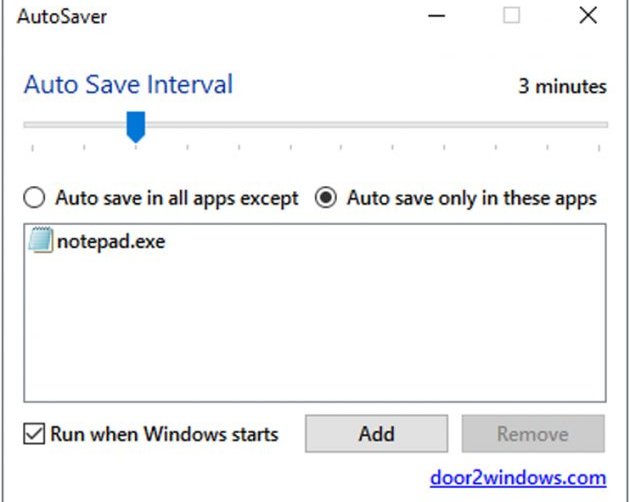 AutoSaver для Windows автоматически сохранит вашу работу